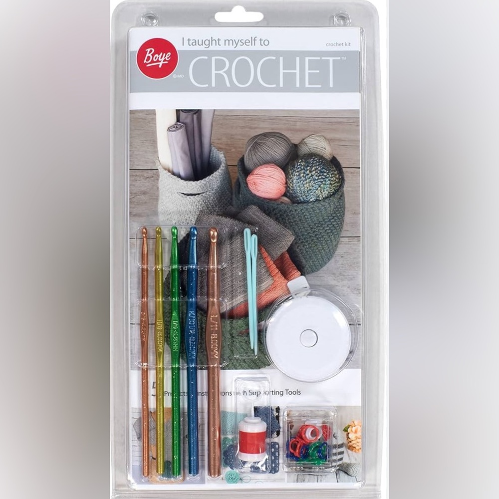 Crochet Kit with Multicolor Tools